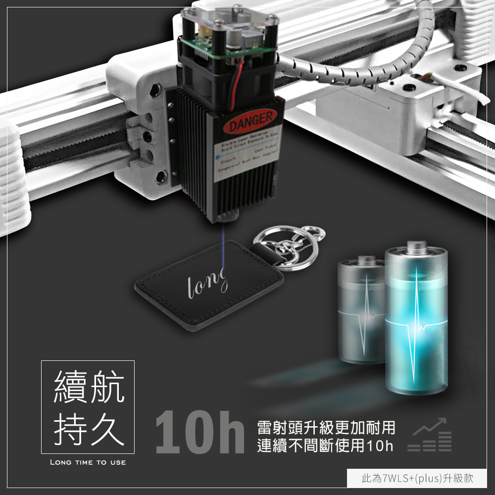 中文/日文/英文三種語言 HANLIN-7WLS 升級7W簡易雷射雕刻