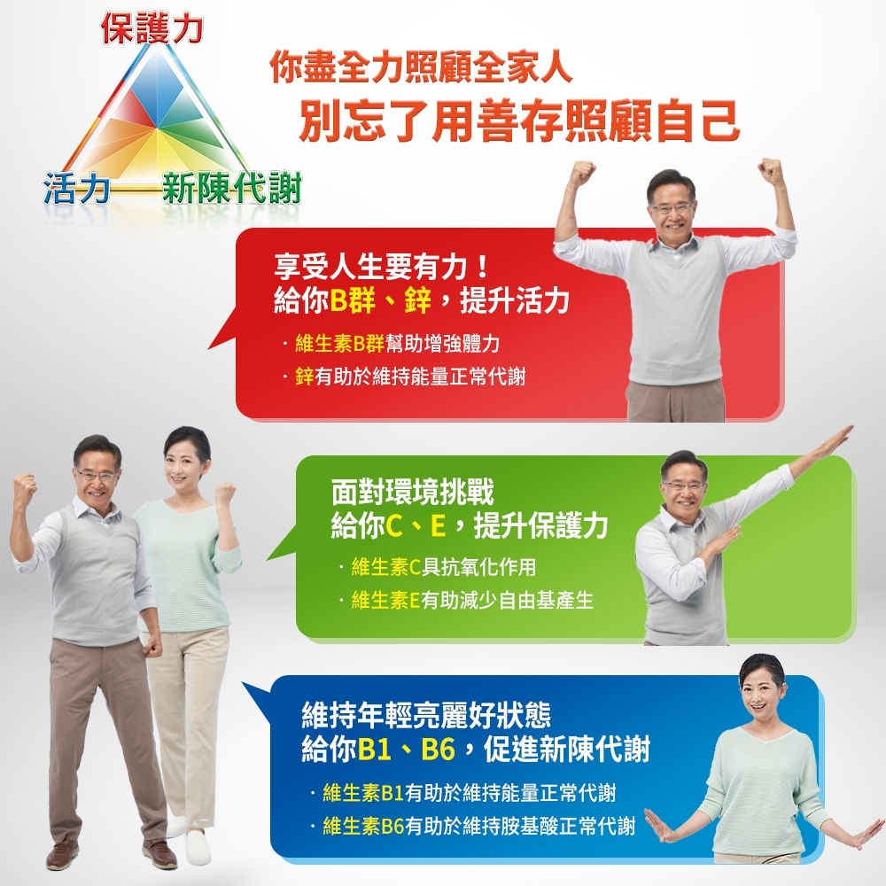 【銀寶善存】50+綜合維他命 (100+30錠)/盒