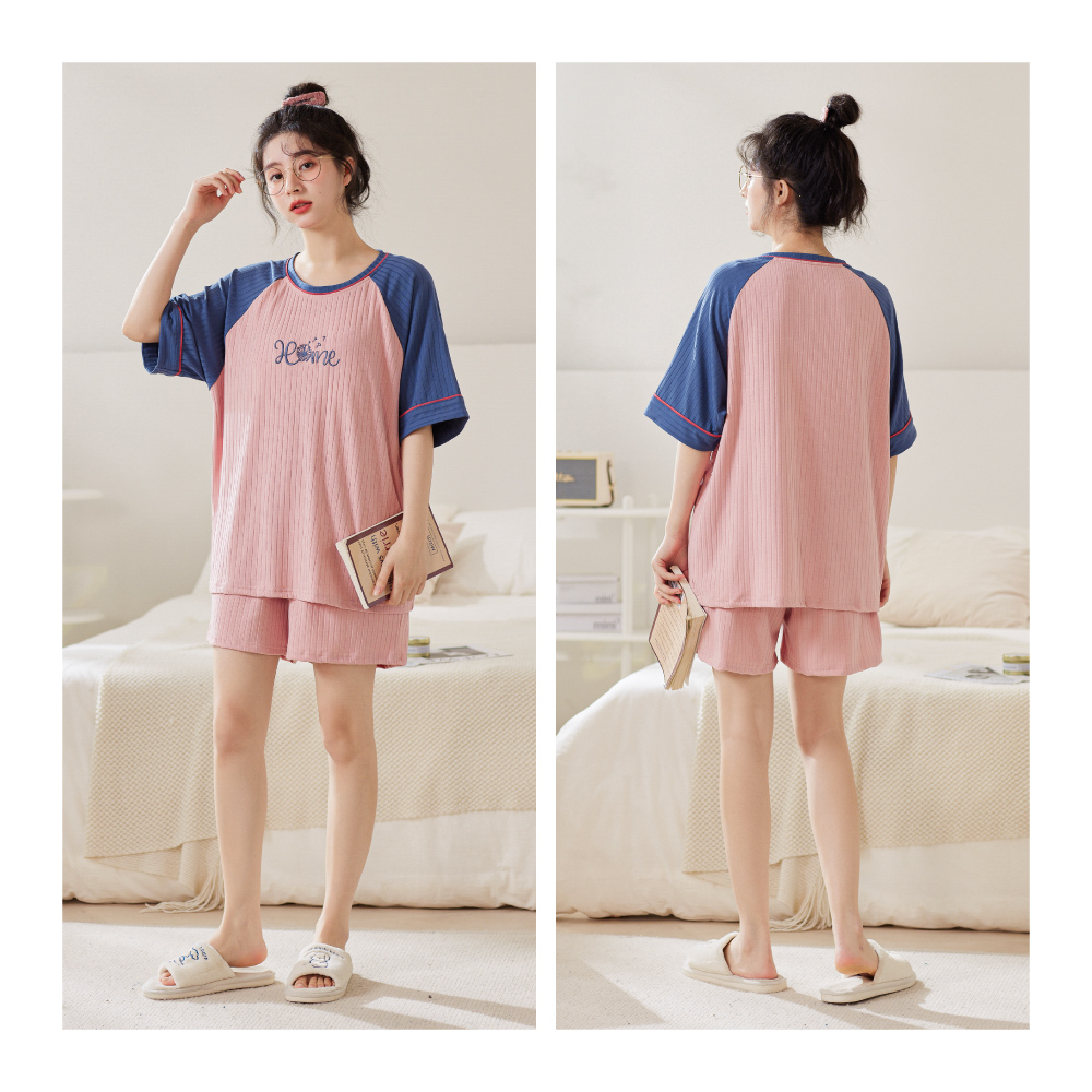 棉柔免穿Bra舒適鬆緊腰居家睡衣 4色可選 家居服 居家服