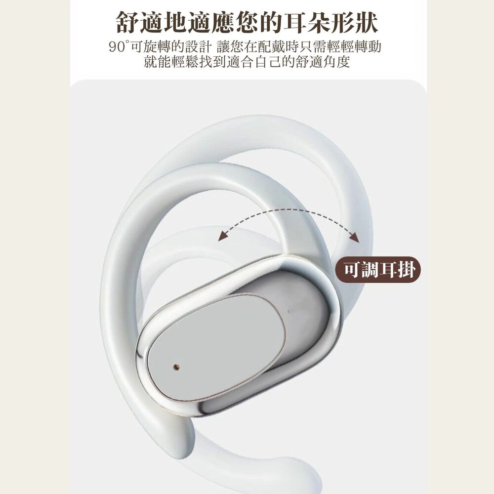 【ON WING】開放式耳掛藍芽耳機 附大容量充電倉 數位顯示電量 無線耳機