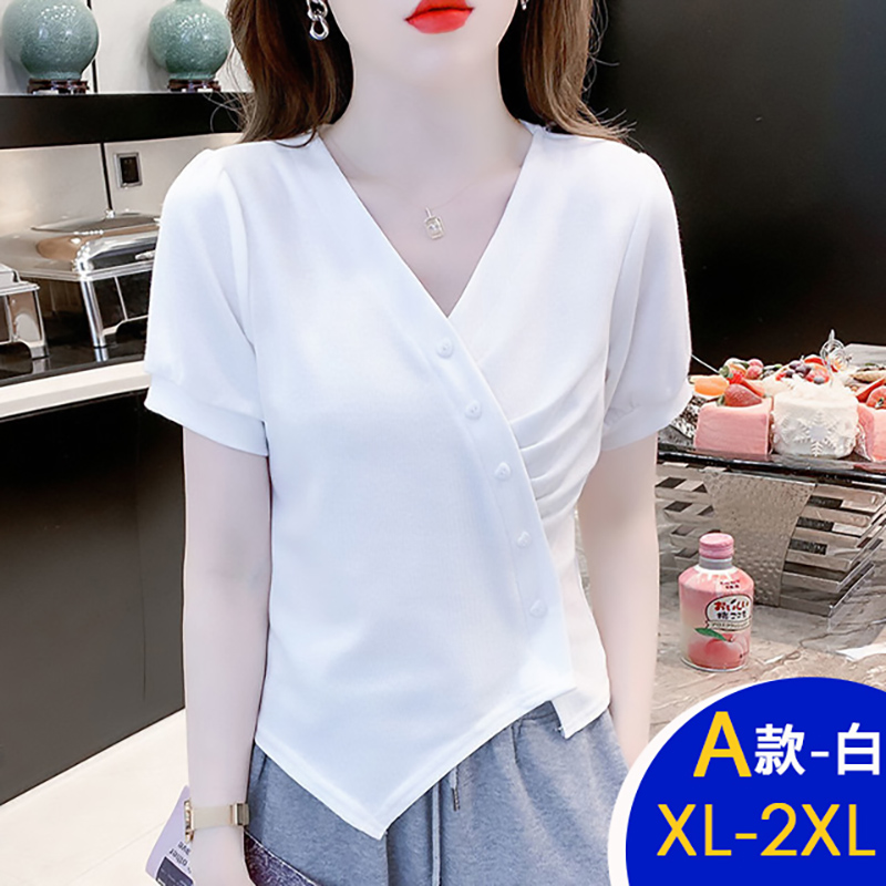 韓國雜誌款天絲棉透氣修身造型休閒上衣 短袖上衣 休閒上衣 多款多尺寸