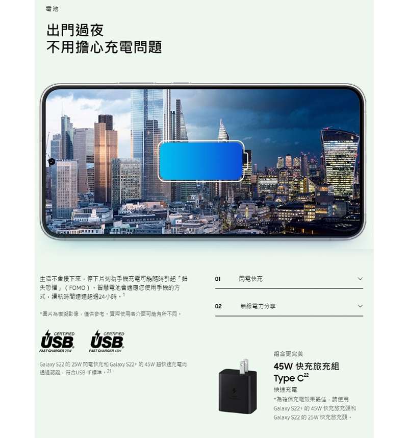 【Samsung】Galaxy S22 5G 6.1吋智慧手機128G/256G