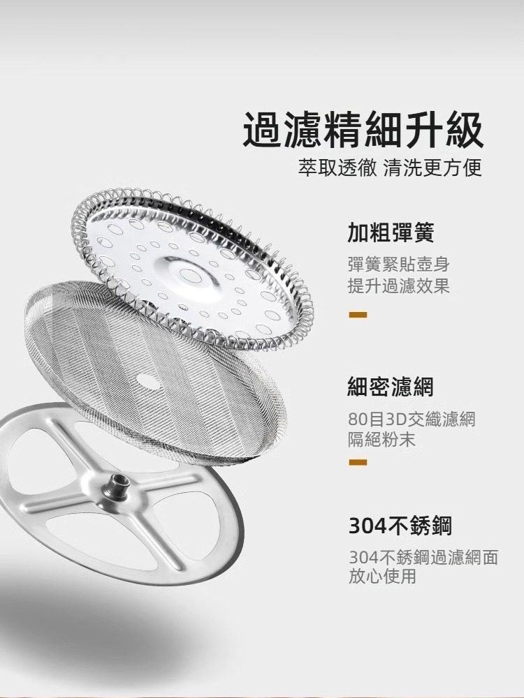 手沖咖啡法壓壺600ml／1000ml  茶壺 咖啡壺 手沖壺 泡茶 泡咖啡