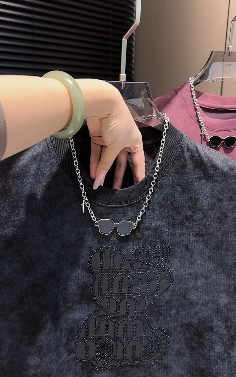 新款男士短袖圓領小熊印花T恤