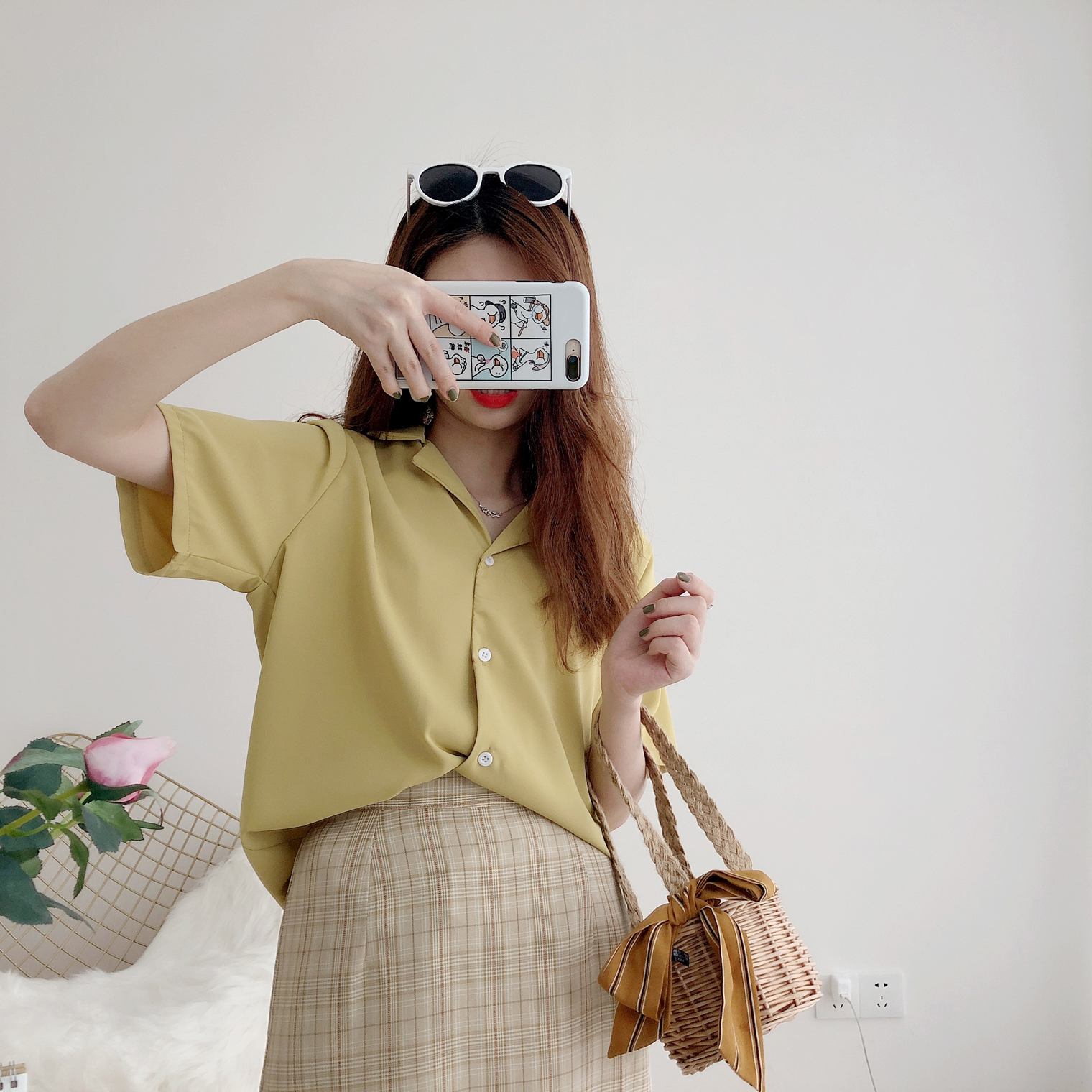 韓色系13色雪紡西裝領短袖襯衫 雪紡襯衫 雪紡上衣