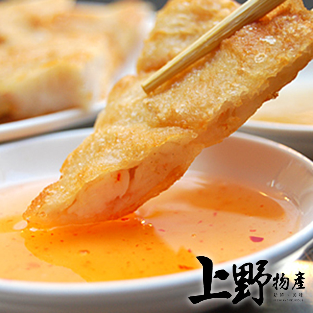       【上野物產】黃金月亮花枝蝦餅 x6片(160g±10%/附酸辣醬包