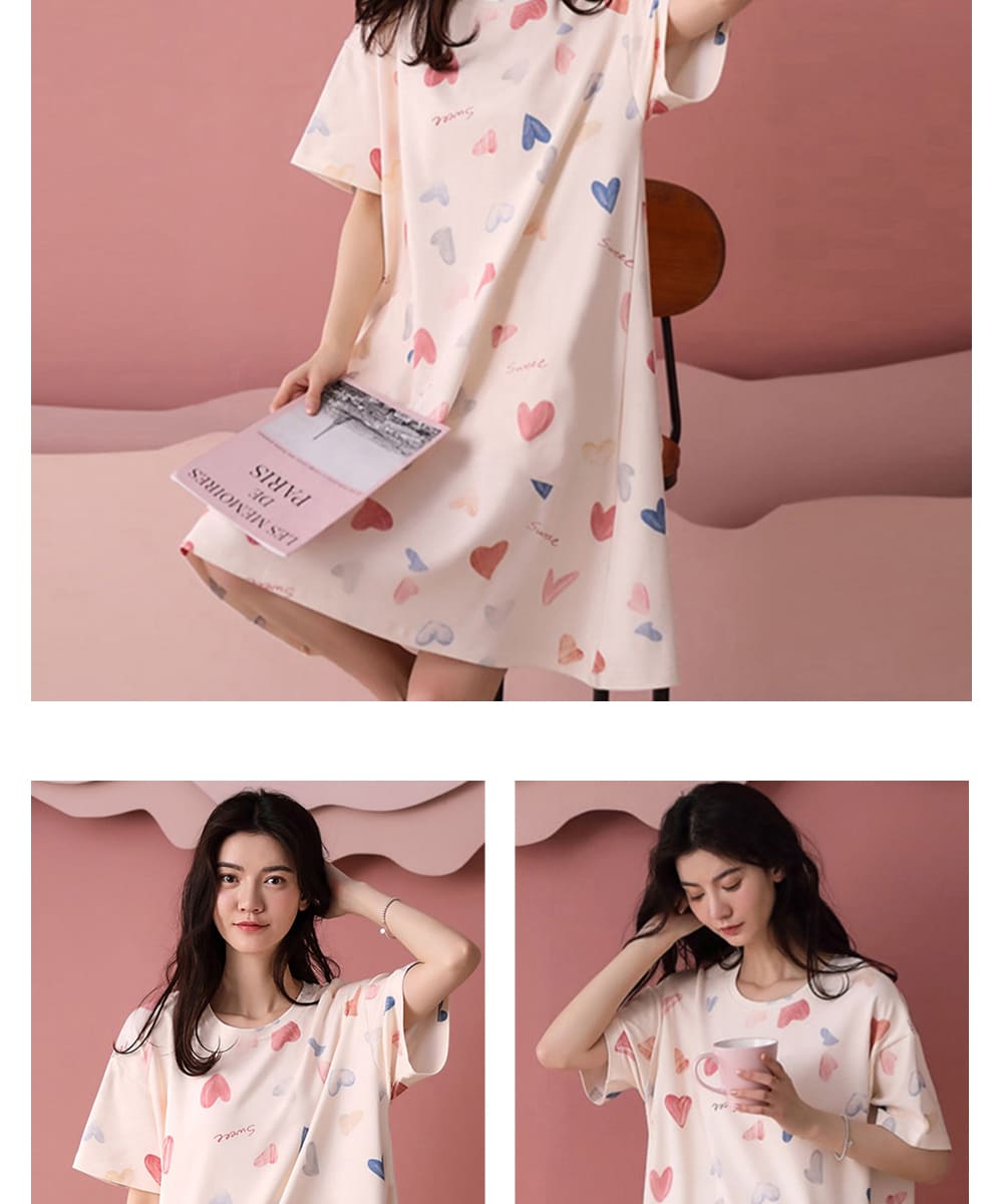 日系軟綿涼爽舒適寬鬆透氣睡裙 多款任選 睡衣 居家服 家居服 