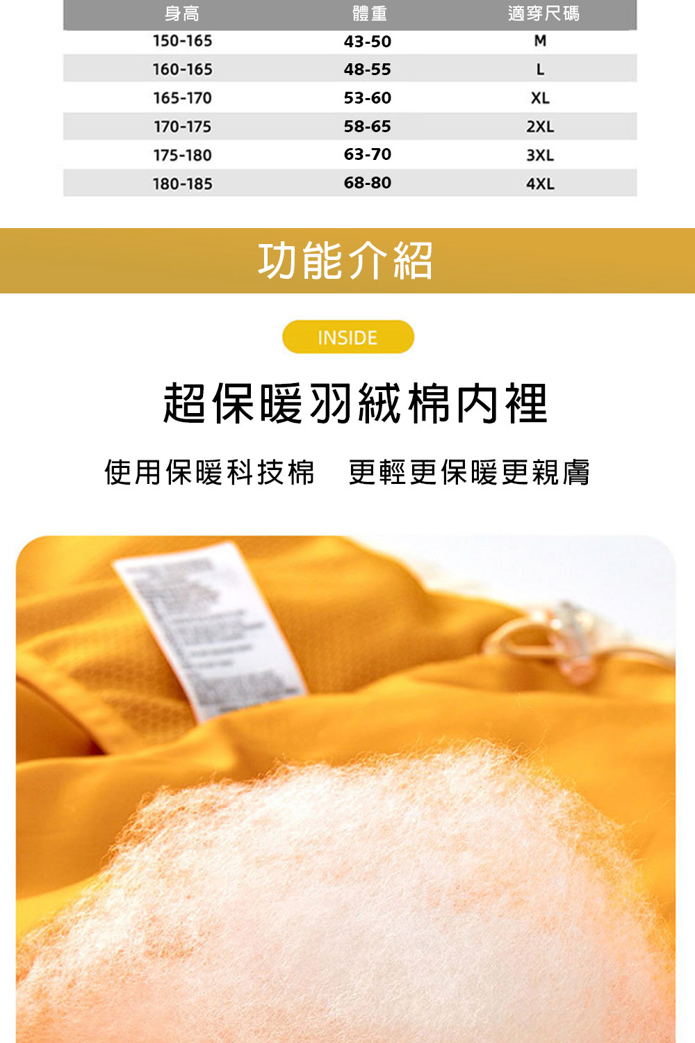 極地禦寒科技蓄熱棉衝鋒外套 大尺碼衝鋒外套 禦寒保暖 M-4XL
