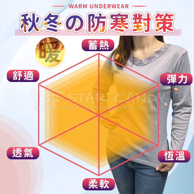 台灣製MIT蕾絲保暖蓄熱發熱衣 M-XL 保暖衛生衣 內搭衣
