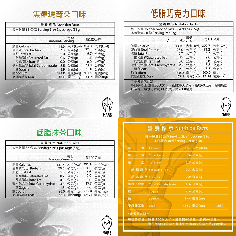 MARS 戰神 低脂乳清蛋白 高蛋白 60包裝 台灣