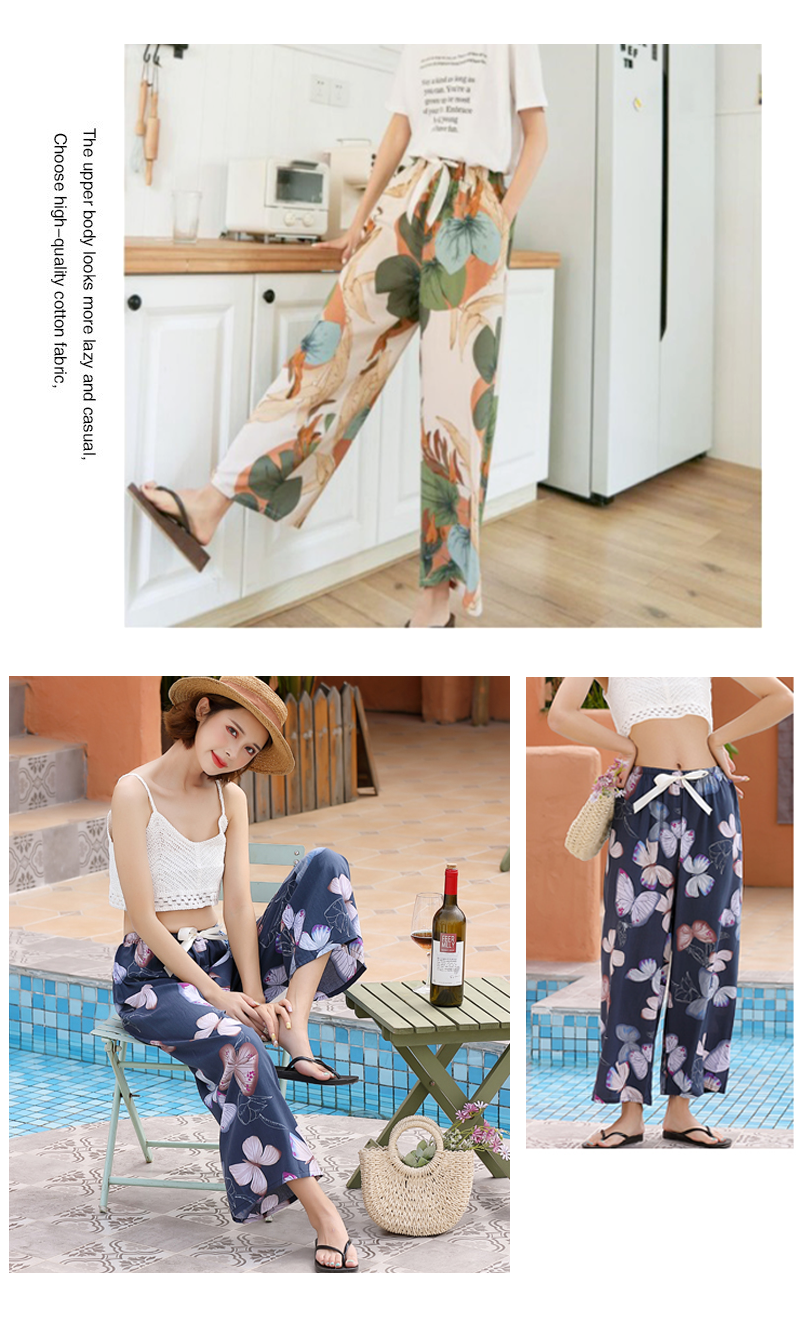 冰涼寬鬆休閒涼感棉綢寬褲冰絲褲 速乾 /透氣/ 涼爽