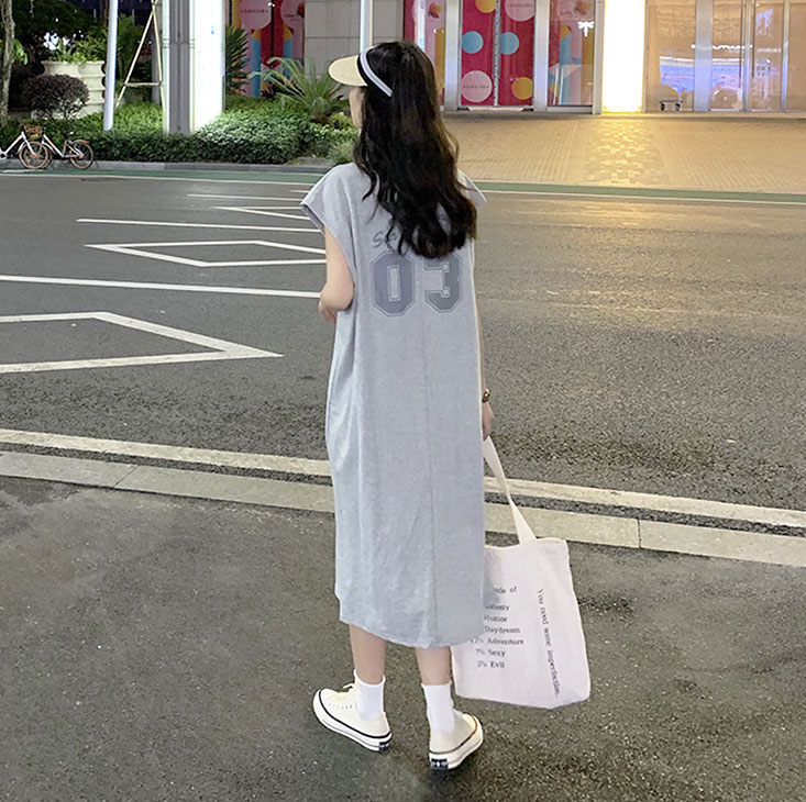 韓版時尚棉質休閒連身裙 長版修身連身裙 多色