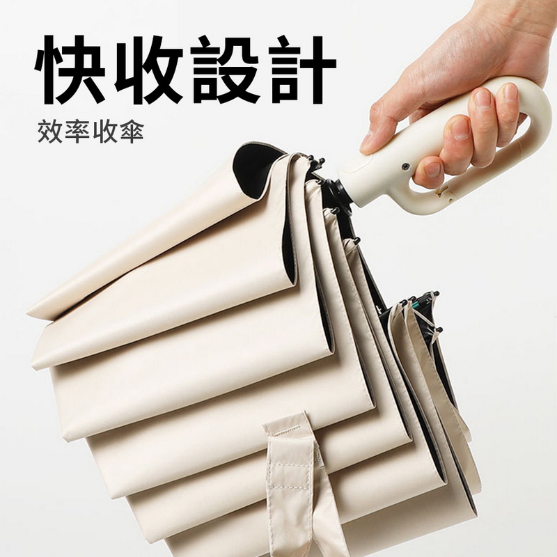 50骨正向環扣UV自動傘