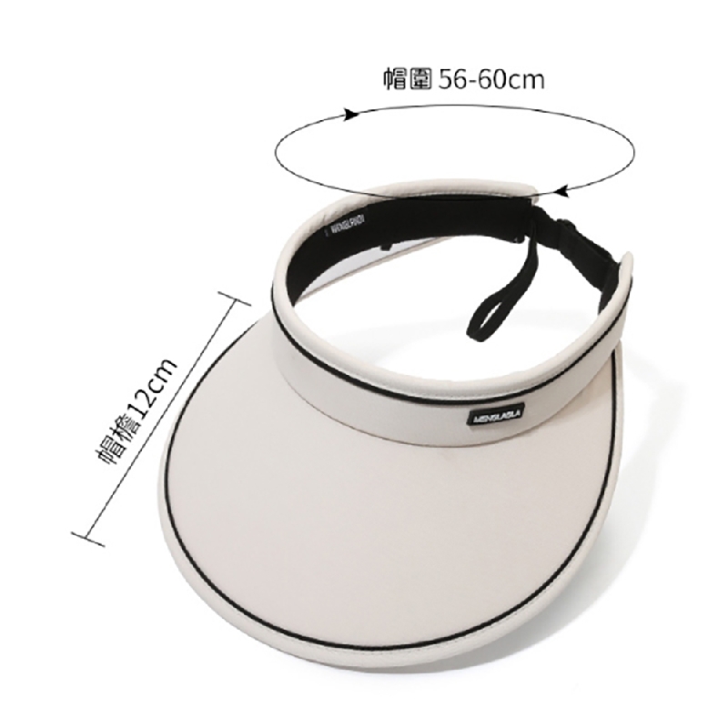 大帽沿可折疊鬆緊可調空頂防曬帽 遮陽帽 5色
