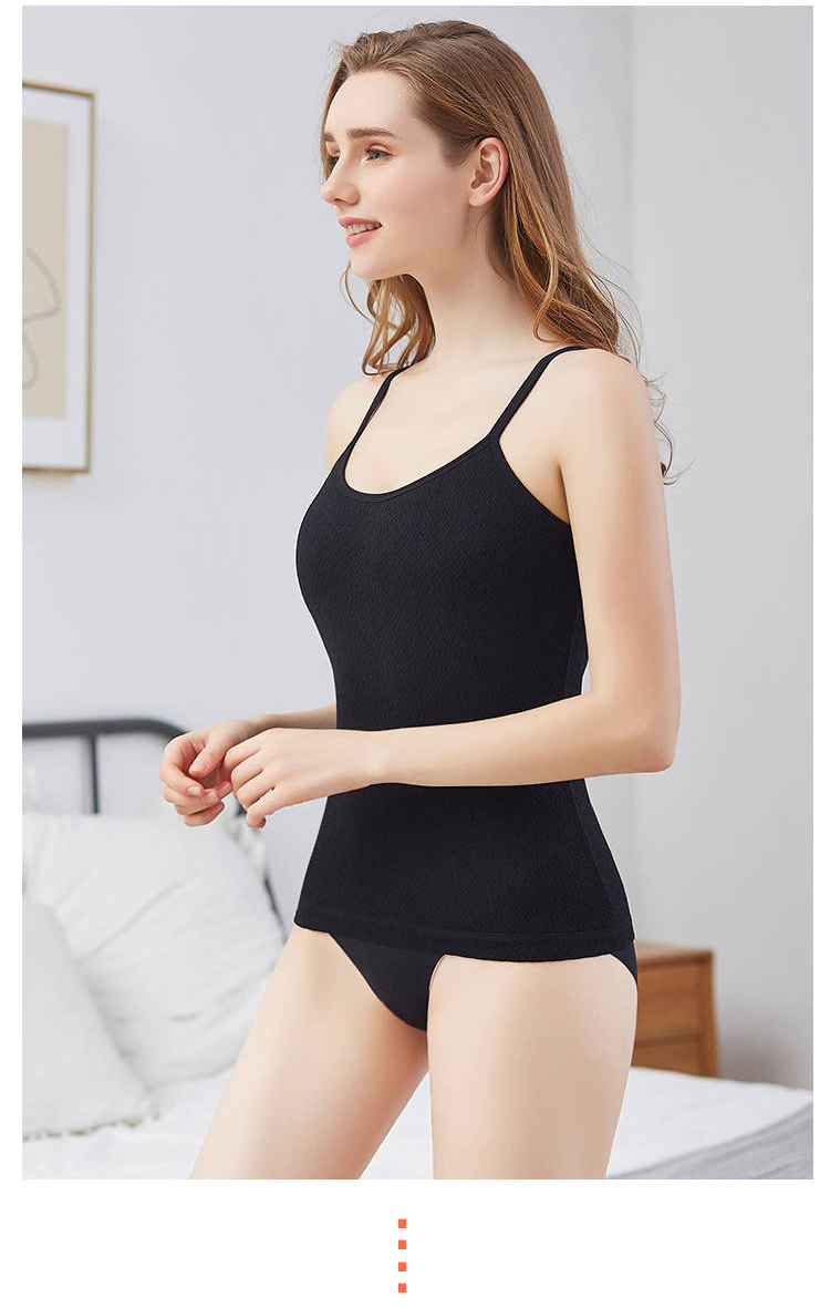 細肩帶性感加絨加厚透氣保暖内衣背心