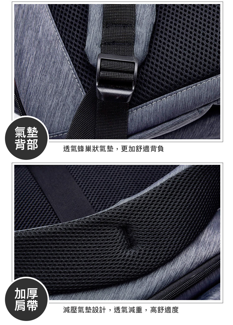 潮流大容量立體造型多功能後背包 電腦包 旅行包 2色可選