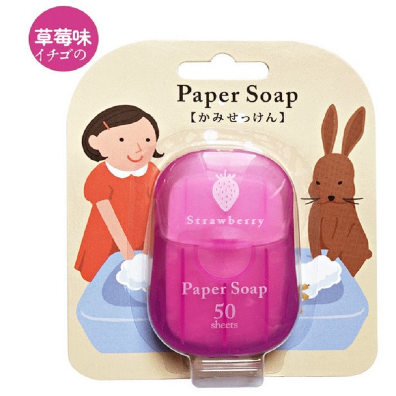 小魚嚴選 日本隨身勤洗手水果香味肥皂紙1盒50張