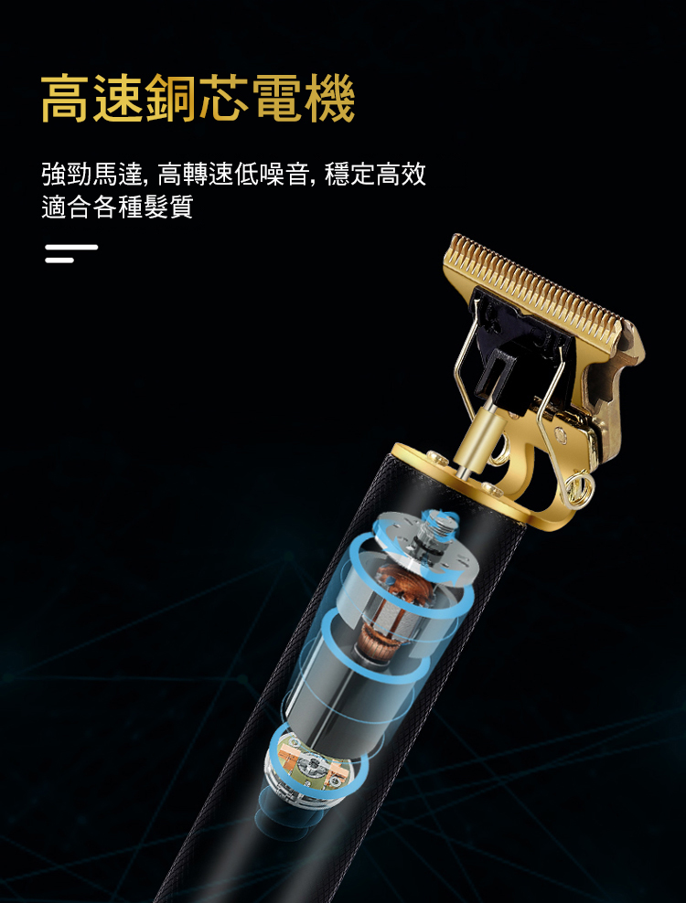      【CS22】T9電動理髮器套裝(電推剪)