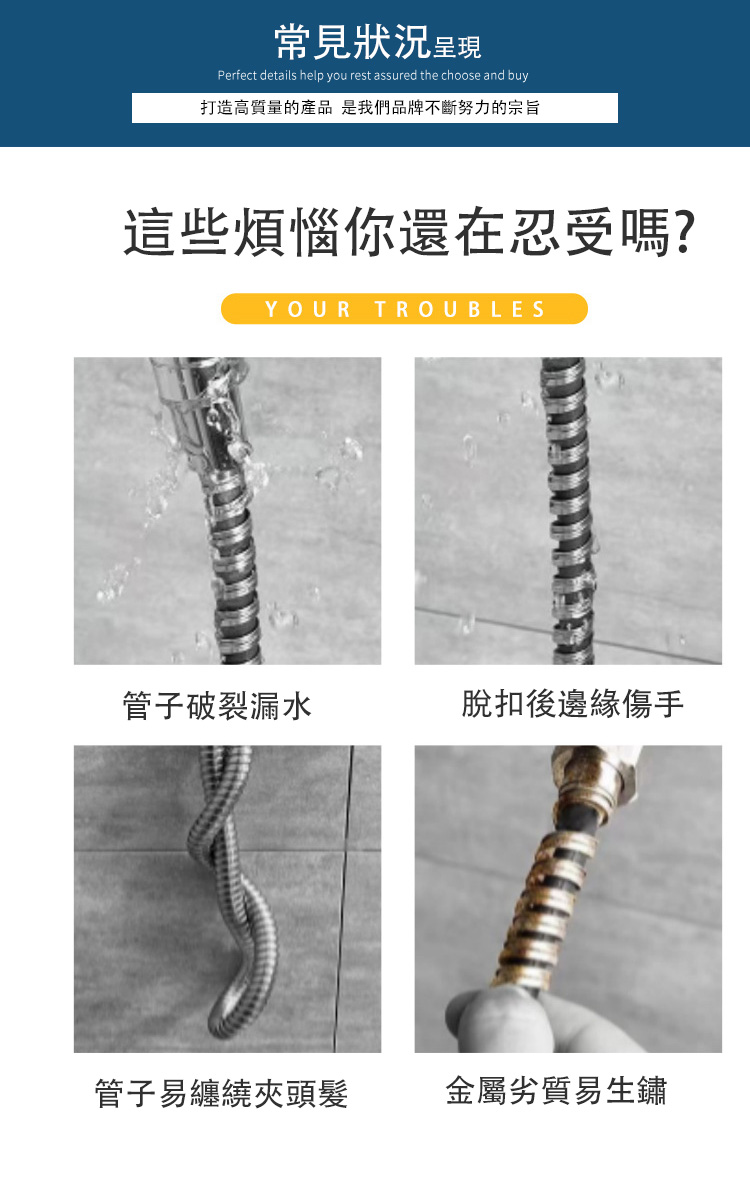 PVC銀離子五層加厚防爆軟管1.5M (槍灰色) 1.5公尺水管 防纏繞