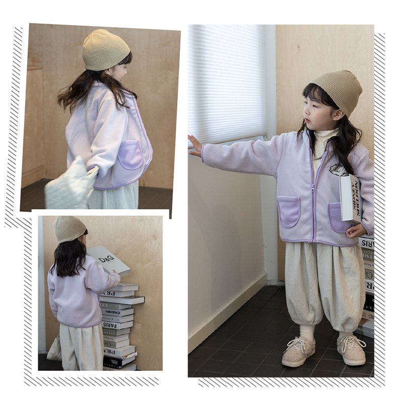 韓版兒童搖粒絨外套(90-140) 兒童外套 保暖外套