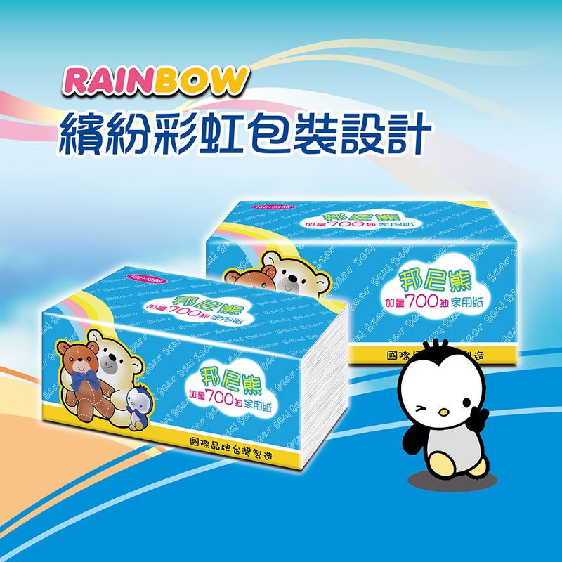 【Benibear 邦尼熊】彩虹版抽取式面紙(150抽x14包x6串/箱)