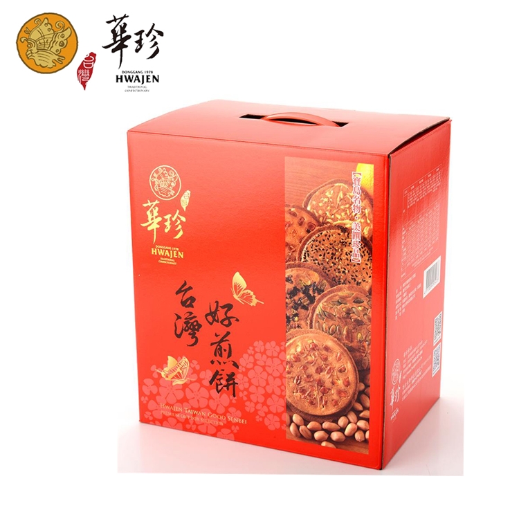 【華珍食品】福爾摩沙手燒煎餅禮盒 堅果含量超過30％