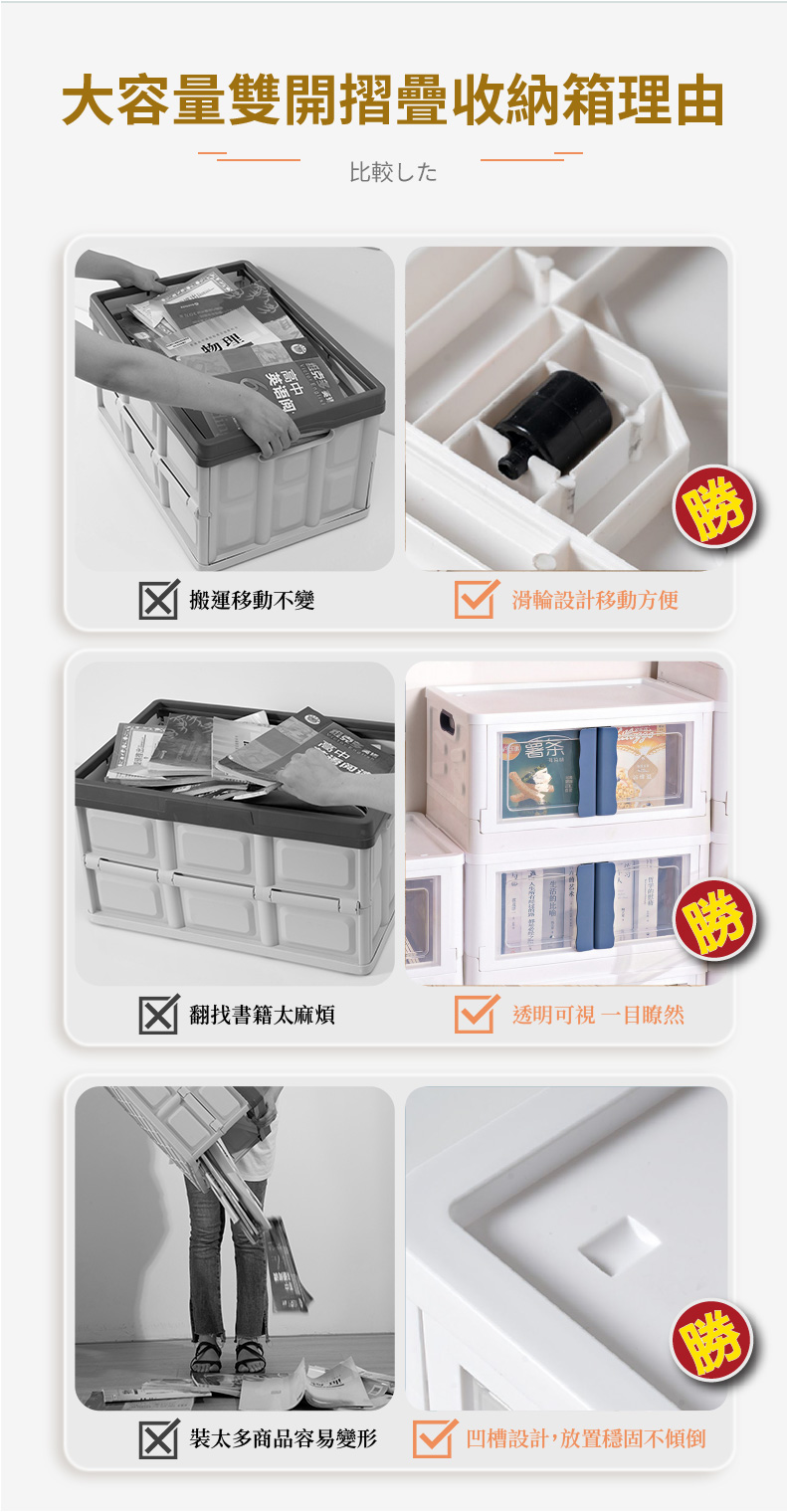 【DaoDi】新大容量雙開摺疊收納箱