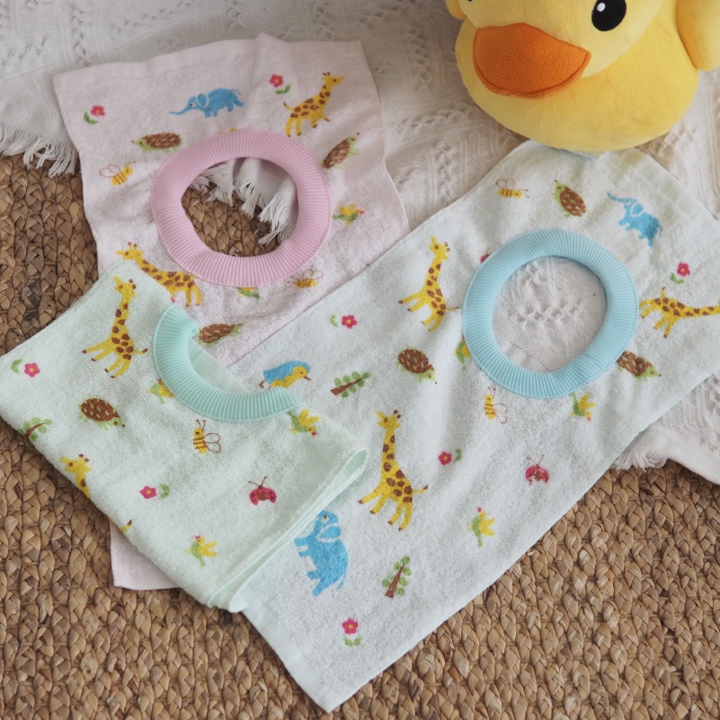 【凱美棉業】MIT台灣製親膚棉柔純棉吸水兒童圍兜 動物園款