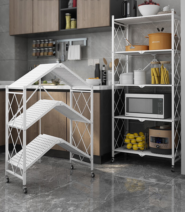 免安裝摺疊置物超強收納架(三層/五層) 置物 廚房/居家收納