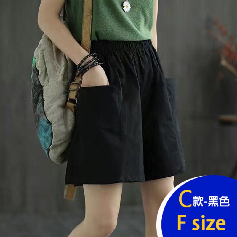 韓國製造型百搭寬鬆透氣亞麻褲 棉麻褲 多款任選 鬆緊腰設計 休閒褲 短褲