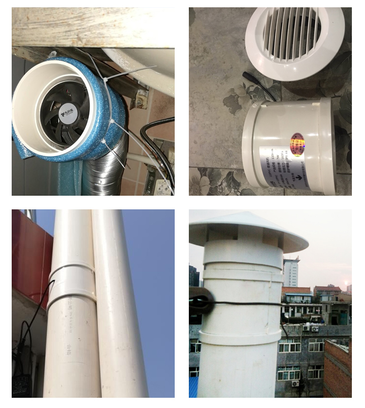       110管道排氣扇抽風機墻洞圓形衛生間4寸換氣扇小型家用廁所排風扇(