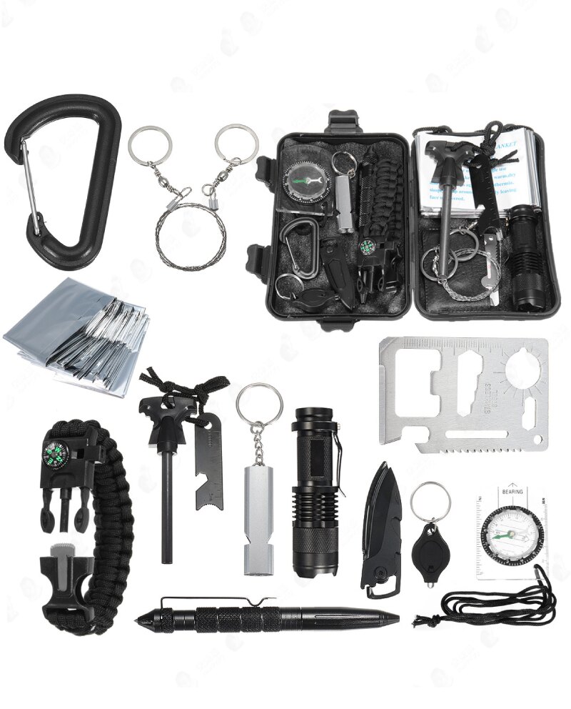 戶外工具登山急救包/野外求生包13件組
