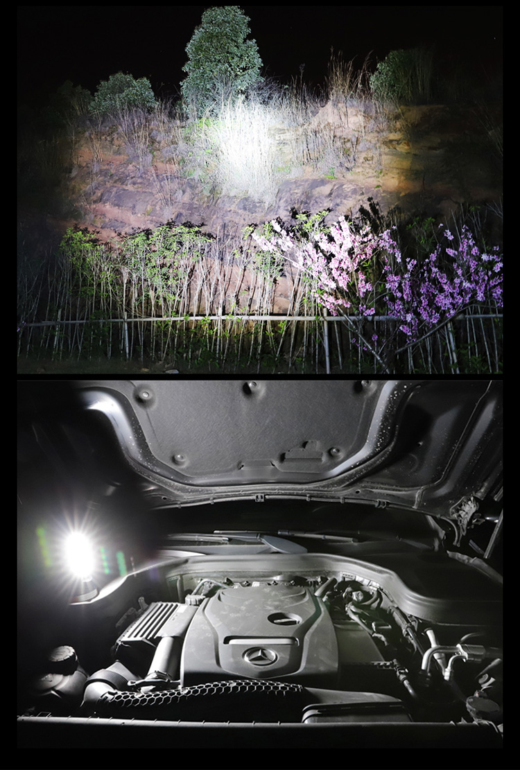 USB雙光源強光手電筒 緊急照明/大功率強光照明/USB快充/三檔燈光