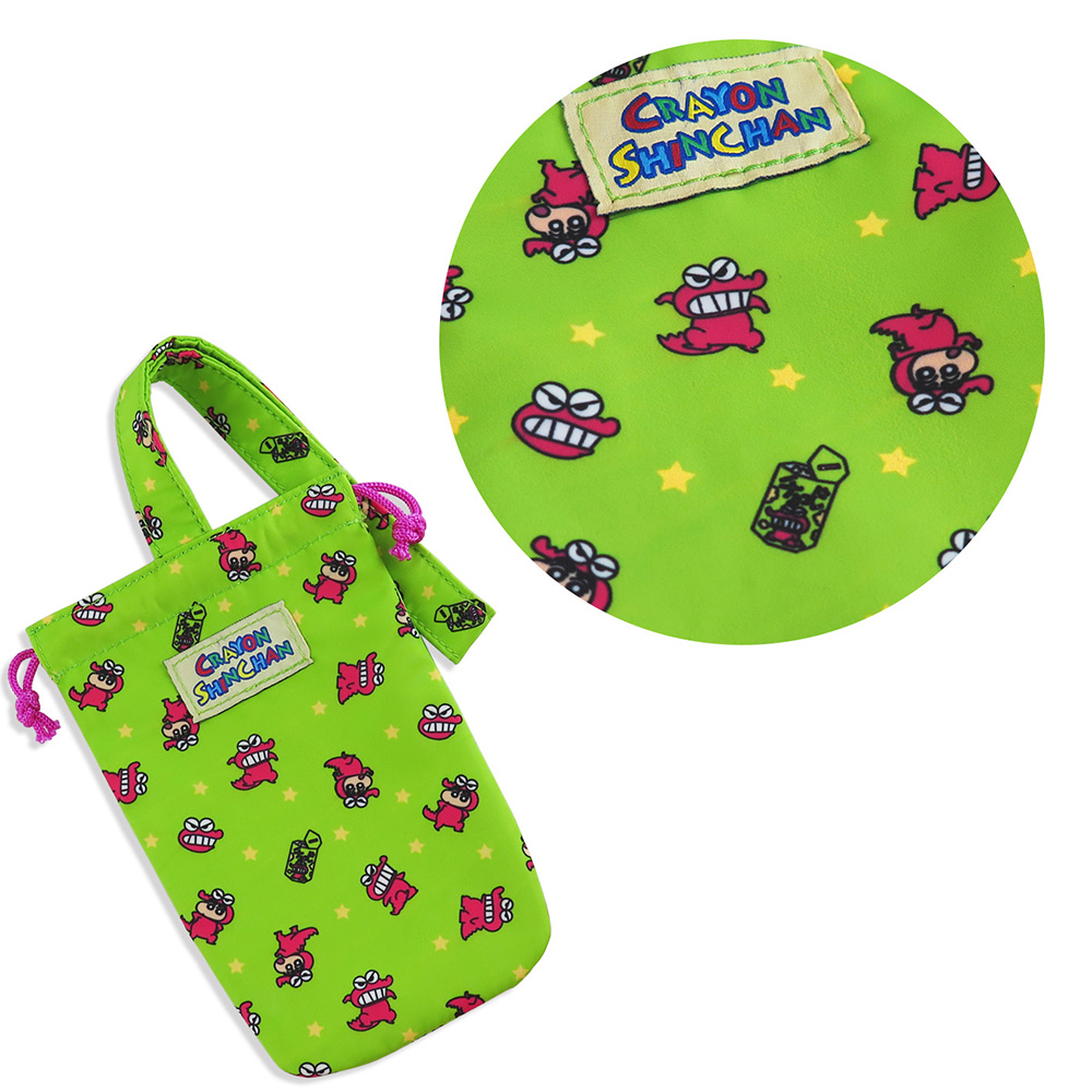 正版授權蠟筆小新 飲料提袋 杯套