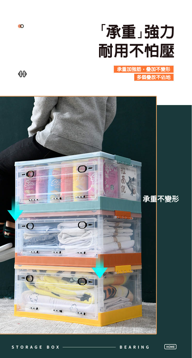 22L萬用三開折疊收納箱