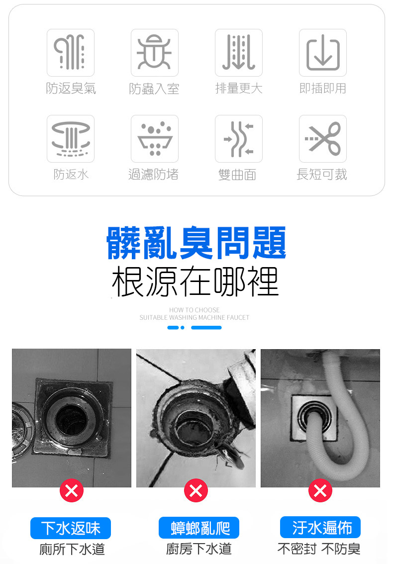 下水道不鏽鋼矽膠防臭地漏蓋
