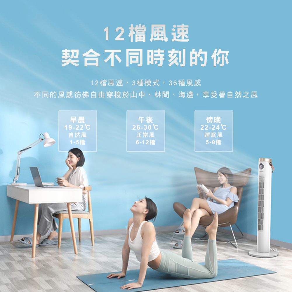 【Philips 飛利浦】DC智慧節能塔式大廈扇 可遙控(ACR3144WTF)