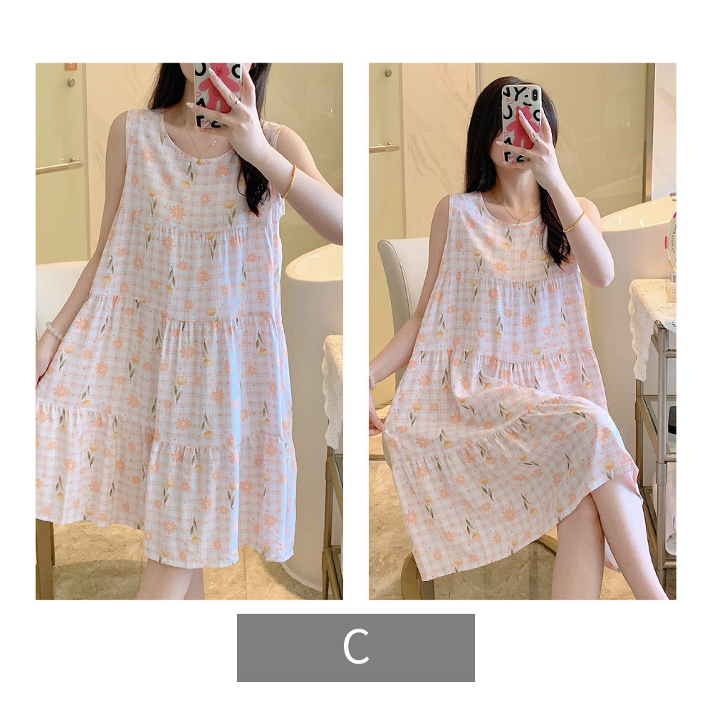 日系寬鬆氣質印花睡裙 七款任選 睡衣