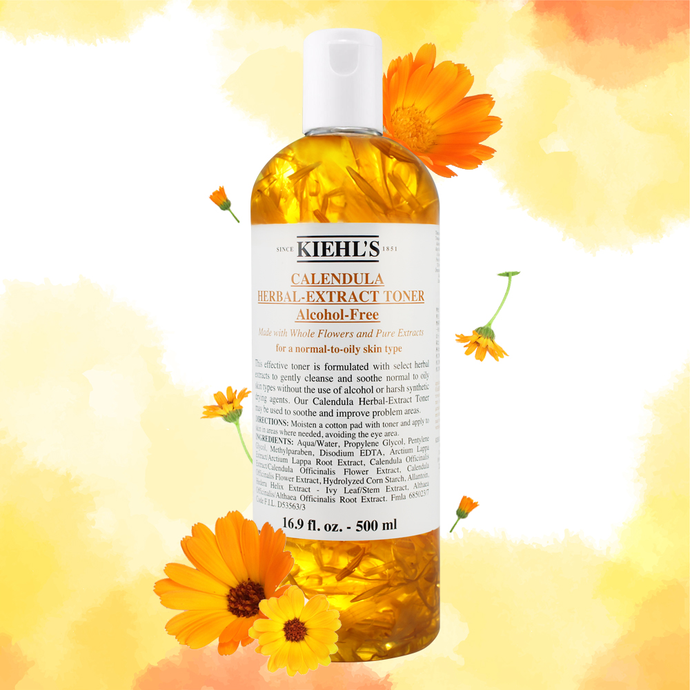 【KIEHLS契爾氏】金盞花植物精華潔面泡泡凝露230ml/化妝水500ml