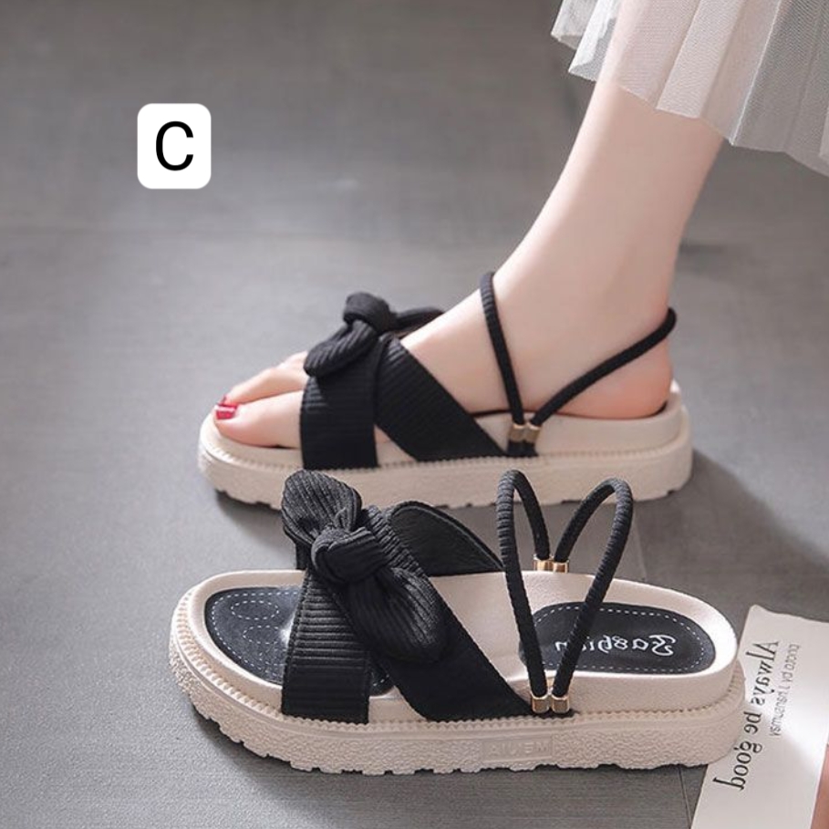 韓系透氣舒適軟底百搭兩穿涼鞋拖鞋 多款可選