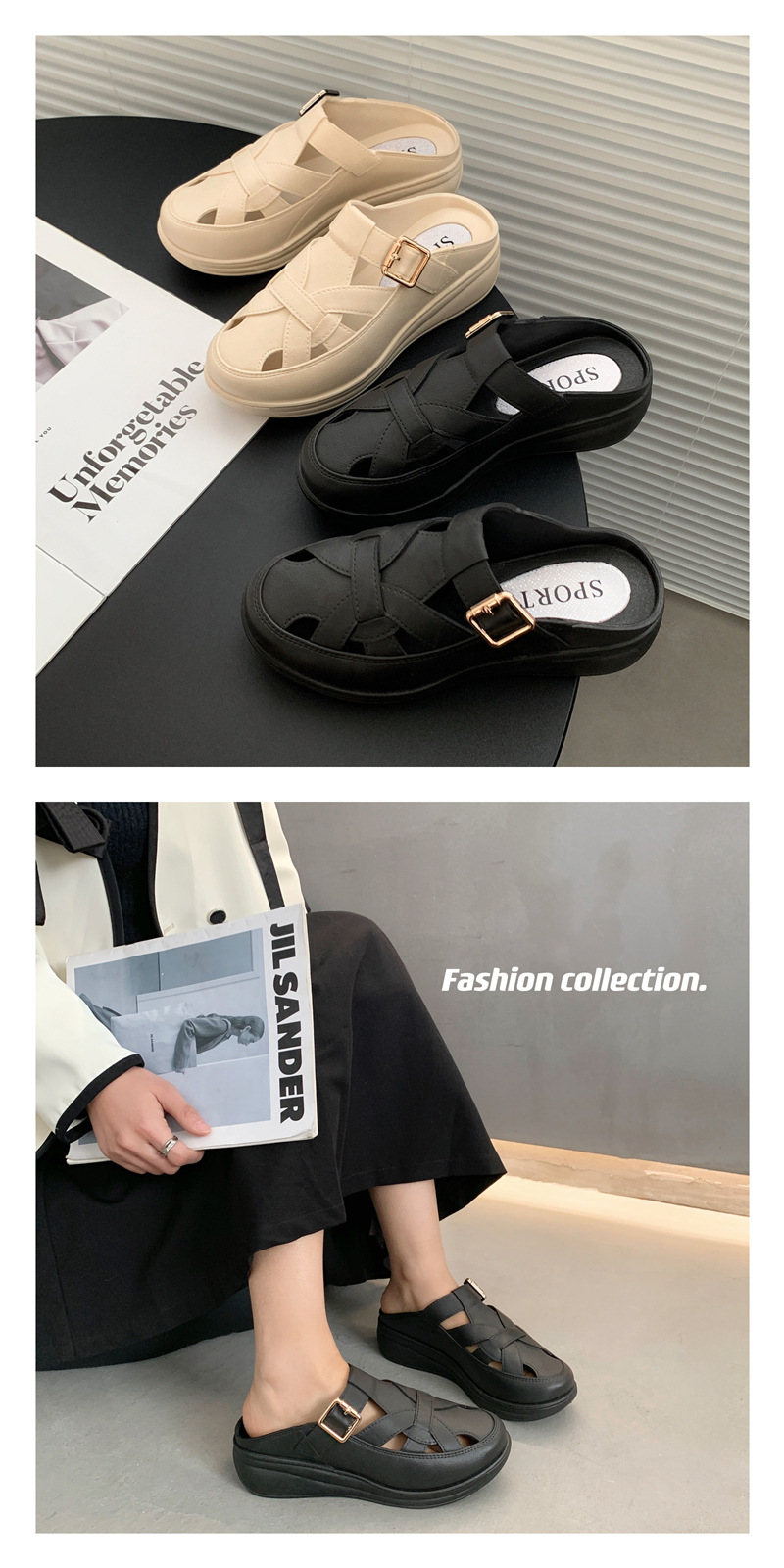 韓系簡約好方便穿脫平底涼鞋 半包女鞋 多款任選 拖鞋