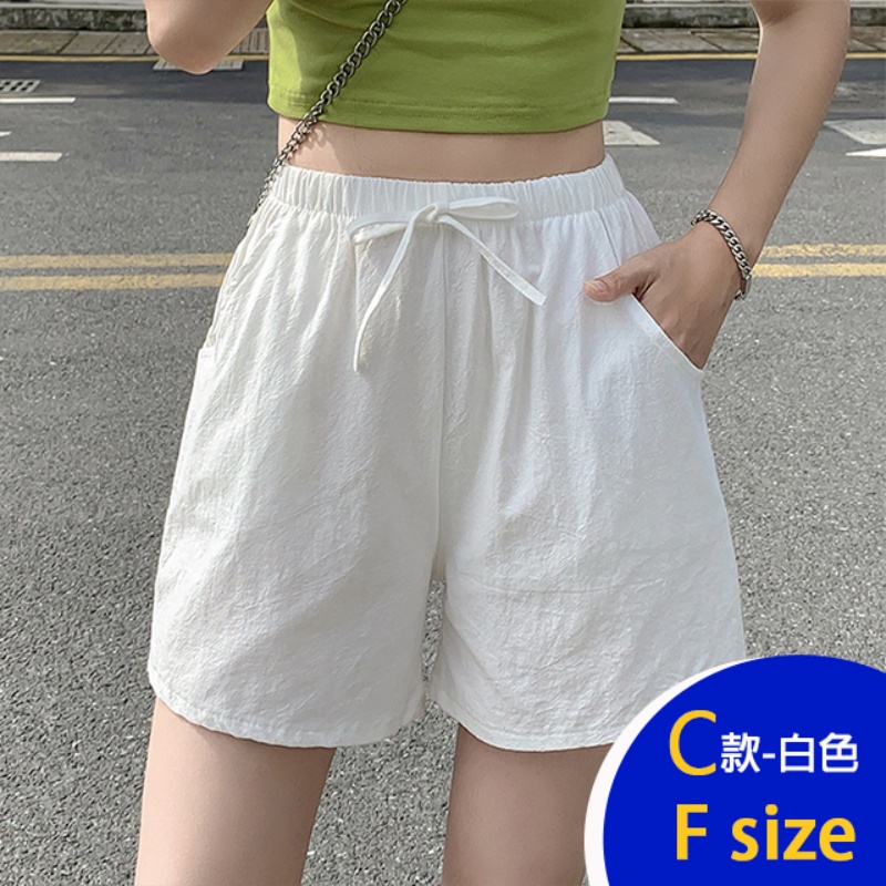 韓國製高質感涼感天絲棉寬鬆短褲 棉麻褲 冰絲褲 多款任選 高彈力鬆緊腰設計