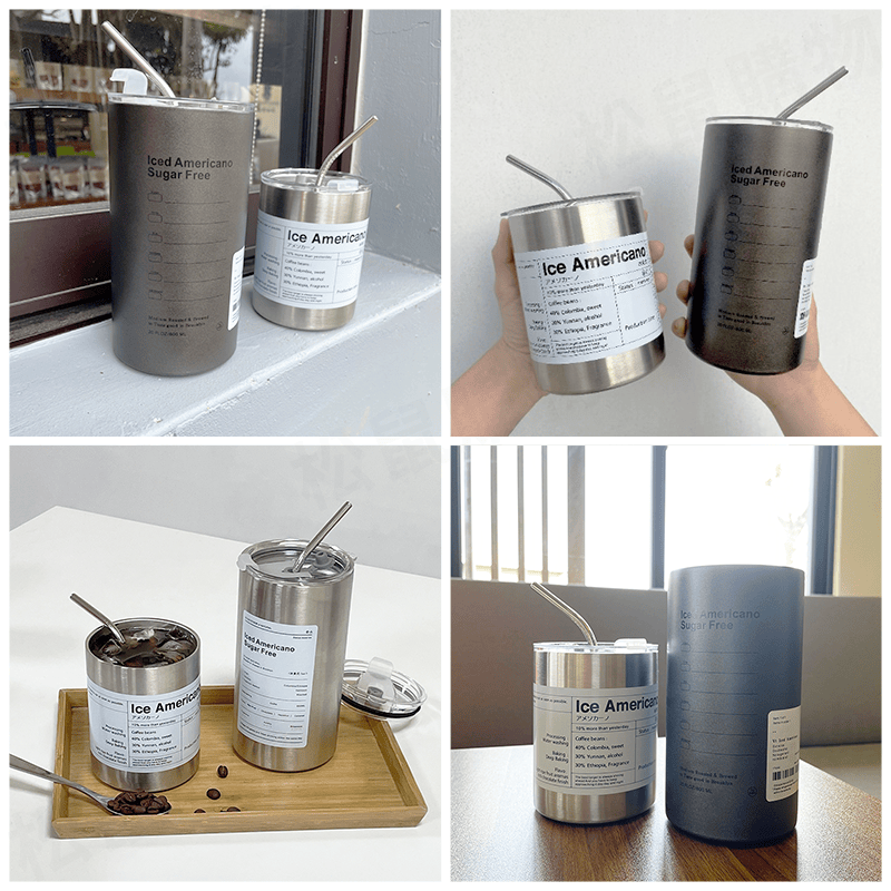 高品質304不鏽鋼隨行杯 (送吸管) 保冰杯 保冷杯 保溫杯 咖啡杯