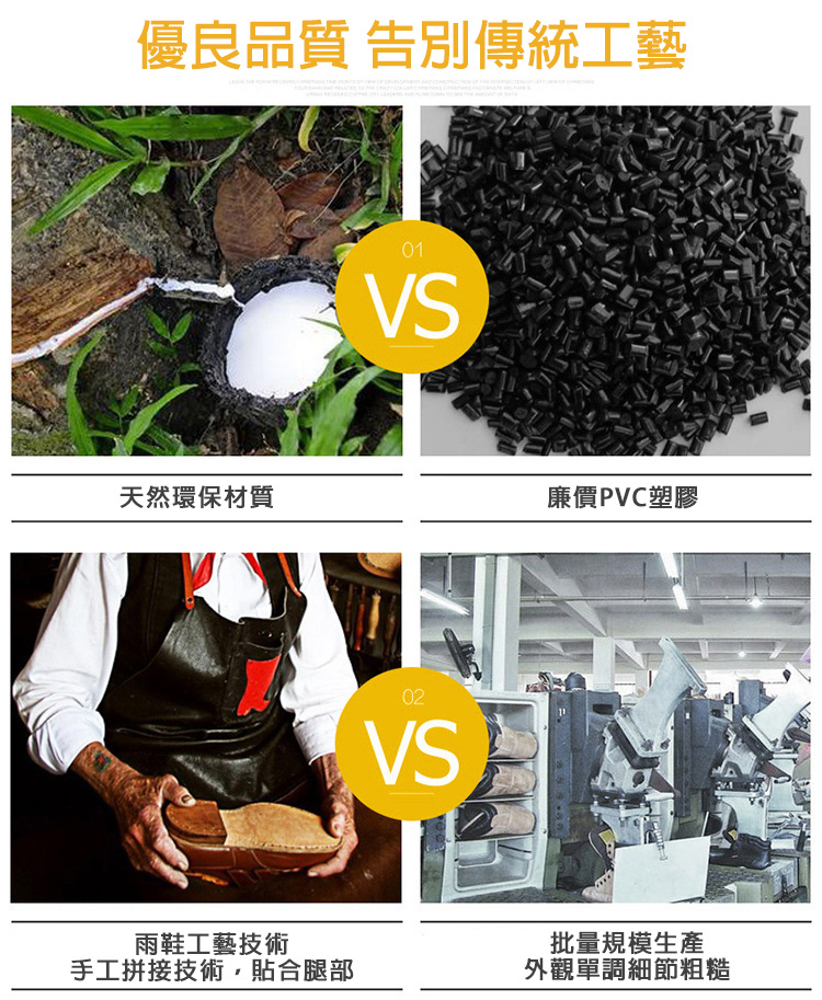 輕量防水防滑抗污短雨靴