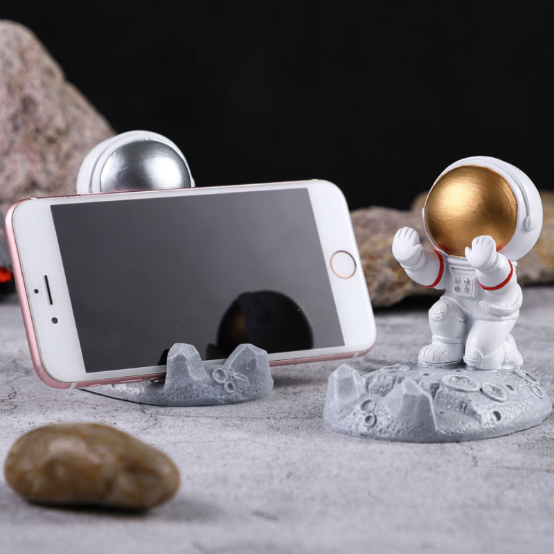 太空人/宇航員 造型手機支架 桌面擺飾 居家神器 手機座 交換禮物 模型收藏(推