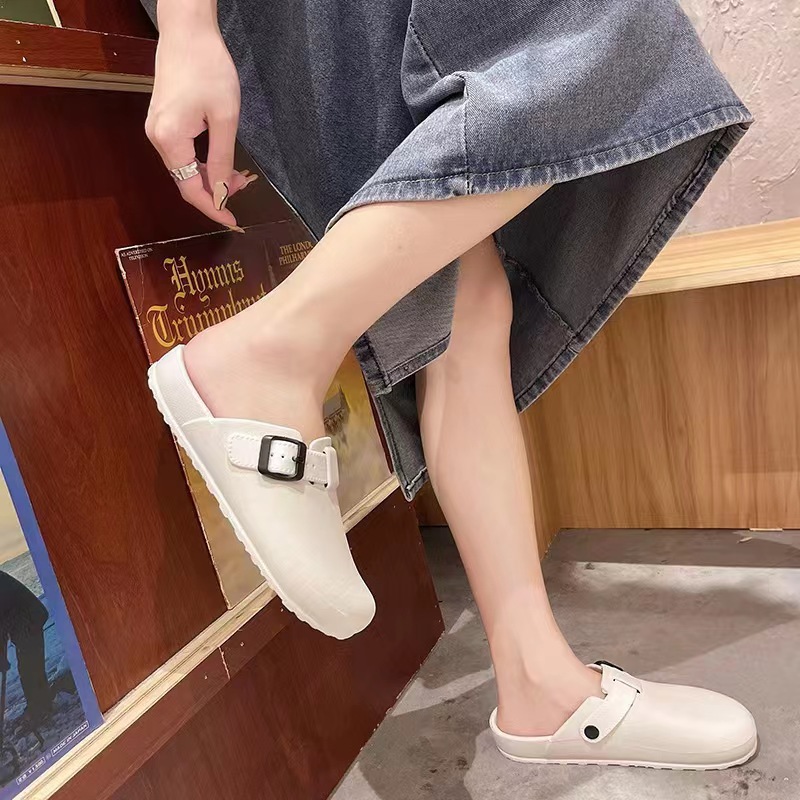 韓系簡約好方便穿脫平底涼鞋 半包女鞋 多款任選 拖鞋