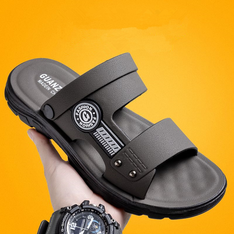 男士百搭好穿透氣兩用防滑拖鞋 涼鞋 兩款可選 