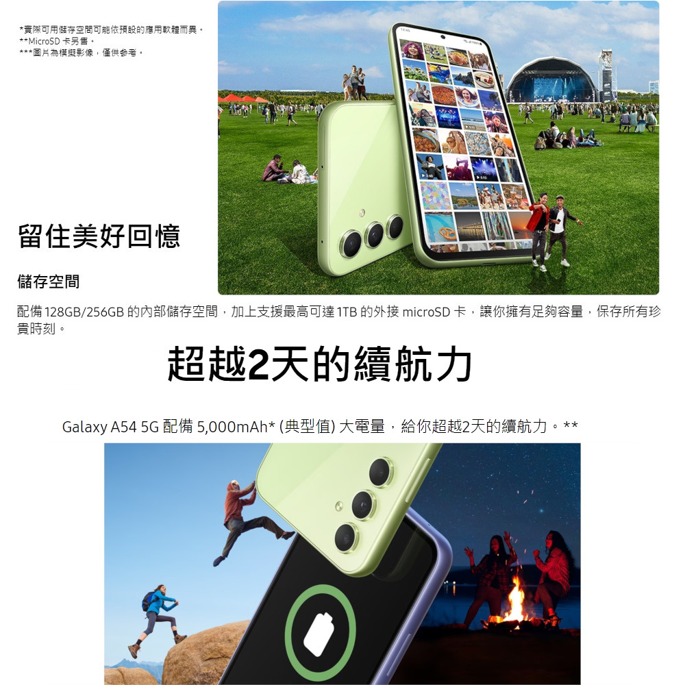 【三星】Galaxy A54 5G 6.4吋三主鏡頭智慧型手機(8G/256G)