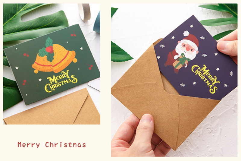       交換禮物聖誕節卡片6款1組(聖誕卡片 邀請卡 禮物卡 聖誕節 布置