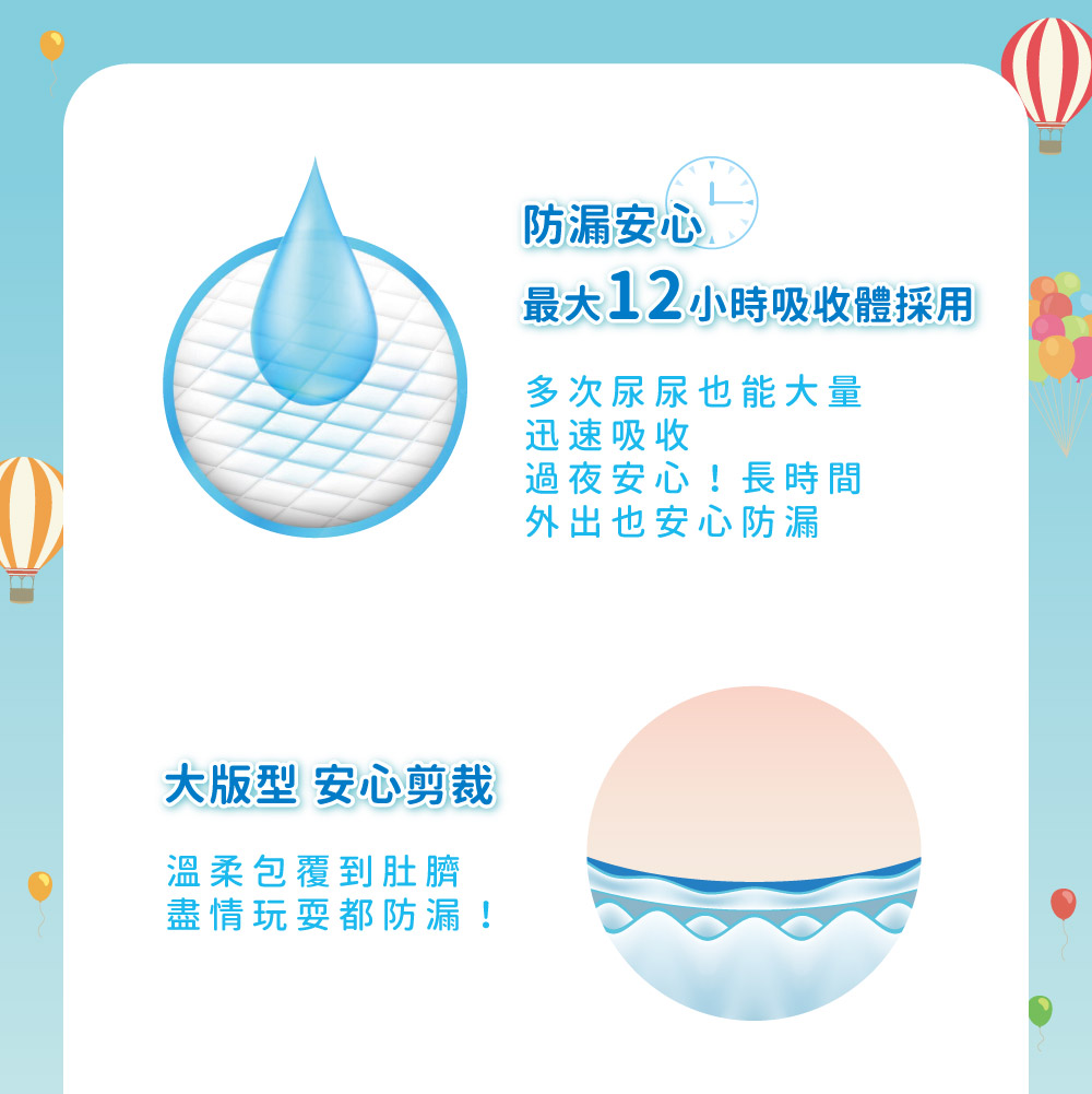 【滿意寶寶】境內版哆啦A夢輕巧褲/褲型尿布(M~XXL) 尿褲 嬰兒紙尿布 